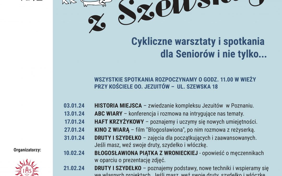 Zapraszamy na cykliczne warsztaty i spotkania dla seniorów i nie tylko!