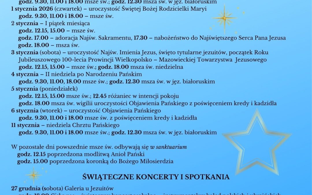 Okres Bożego Narodzenia u jezuitów w Poznaniu