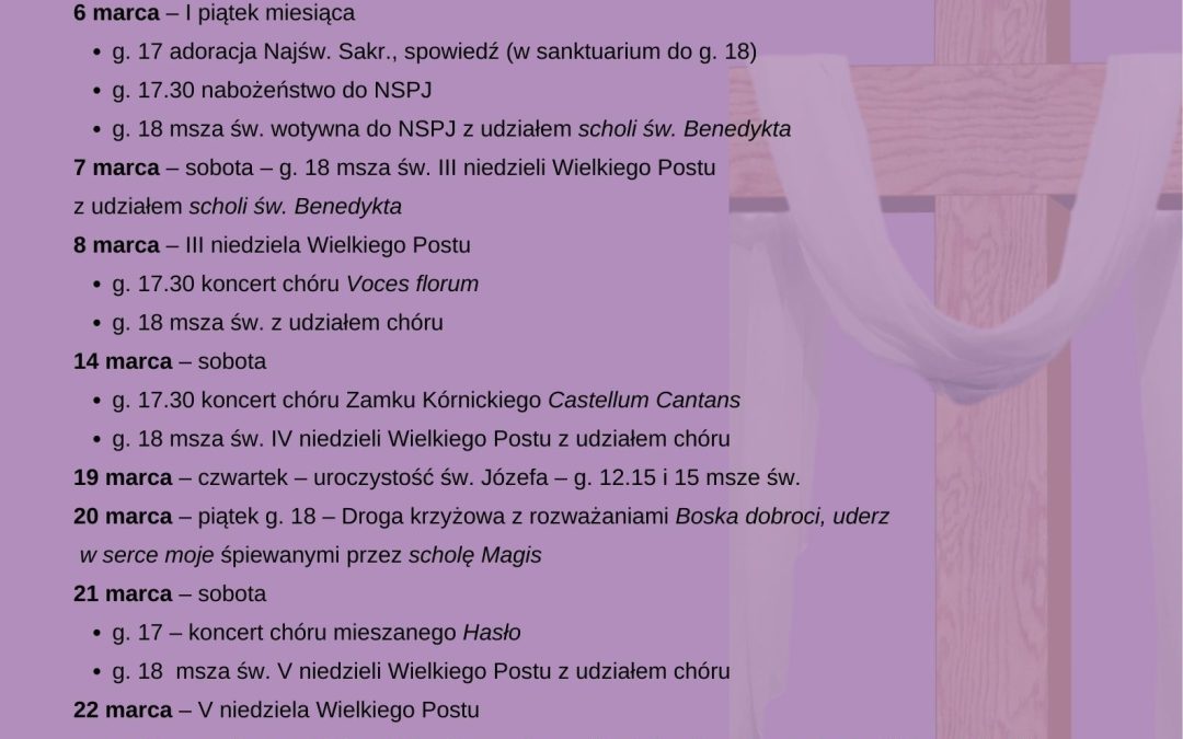 Wielki Post 2026 u Jezuitów w Poznaniu